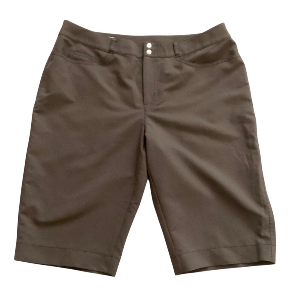 Annika Cutter & Buck Women's Brown Performance Bermuda Golf Shorts Size 8